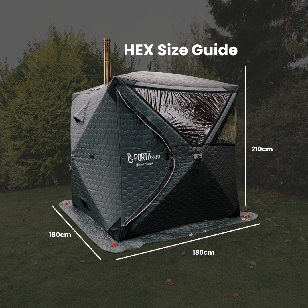 Portable Sauna HEX Size Chart
