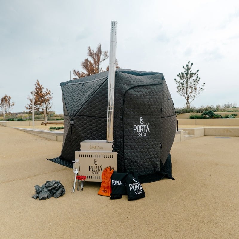 KABIN | PORTABLE SAUNA | FOUNDATION – SAUNA, STOVE & ACCESSORIES ONLY (6–8 People) - PortaSauna | The Portable Sauna