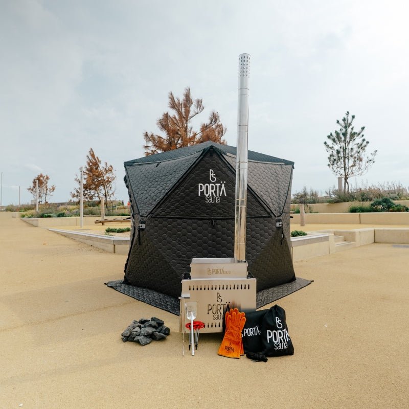 HEX | PORTABLE SAUNA | FOUNDATION – SAUNA, STOVE & ACCESSORIES ONLY (4–6 People) - PortaSauna | The Portable Sauna
