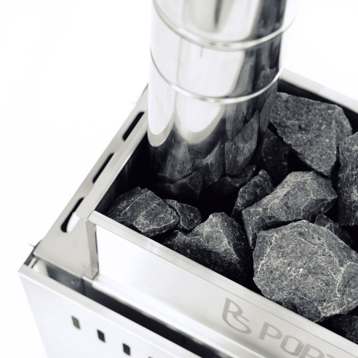 430 Stainless Steel Wood Burning Stove with Rock Box