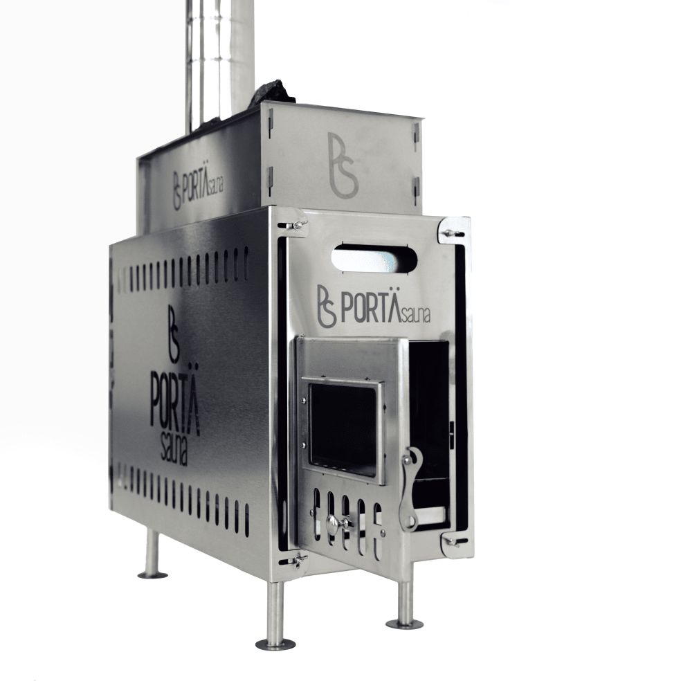 430 Stainless Steel Wood Burning Stove with Rock Box