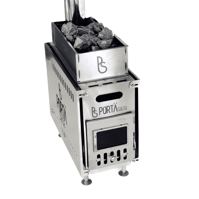 430 Stainless Steel Wood Burning Stove with Rock Box