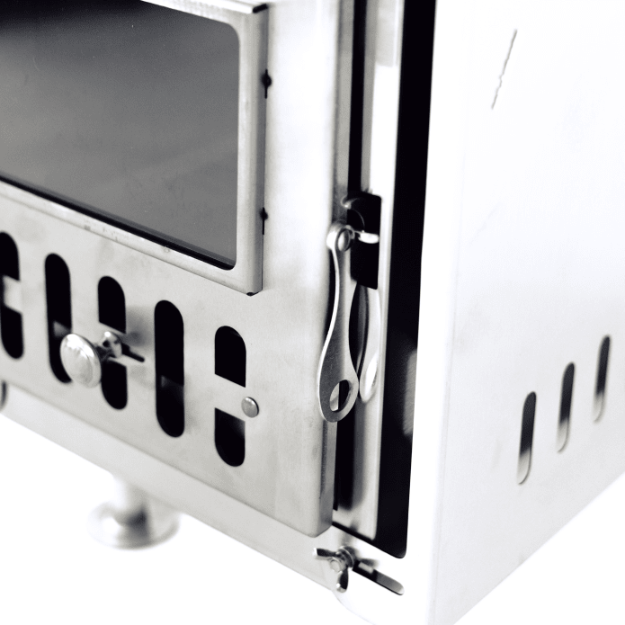 430 Stainless Steel Wood Burning Stove with Rock Box
