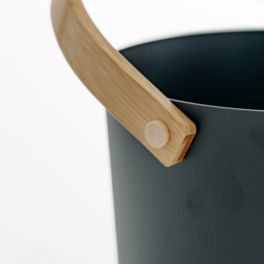 Sauna Bucket and Ladle | Sauna Pail & Ladle | Aluminium & Bamboo