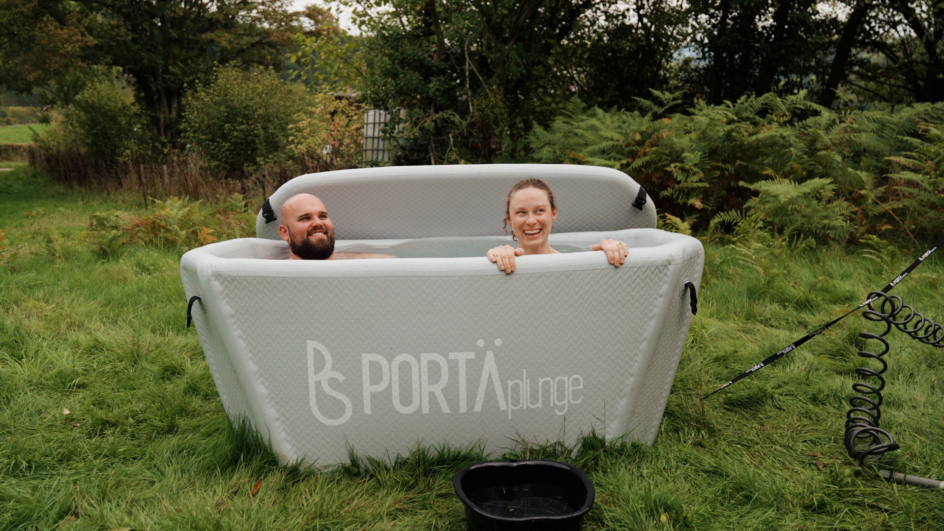 Garden setup with PortaSauna Plunge Pool