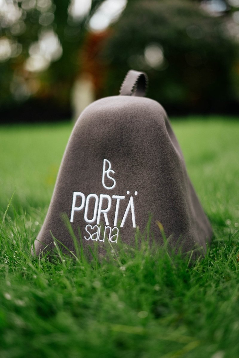 100% Merino Wool Moulded Sauna Hat with Cotton Storage Bag - PortaSauna | The Portable Sauna