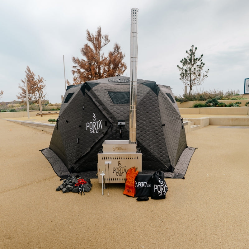 HEXXL – FOUNDATION  – SAUNA, STOVE & ACCESSORIES ONLY  (8–10 People)