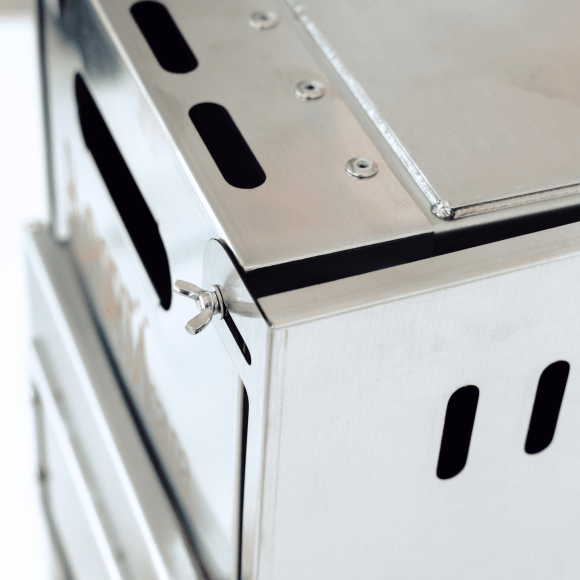 430 Stainless Steel Wood Burning Stove with Rock Box