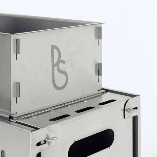 430 Stainless Steel Wood Burning Stove with Rock Box