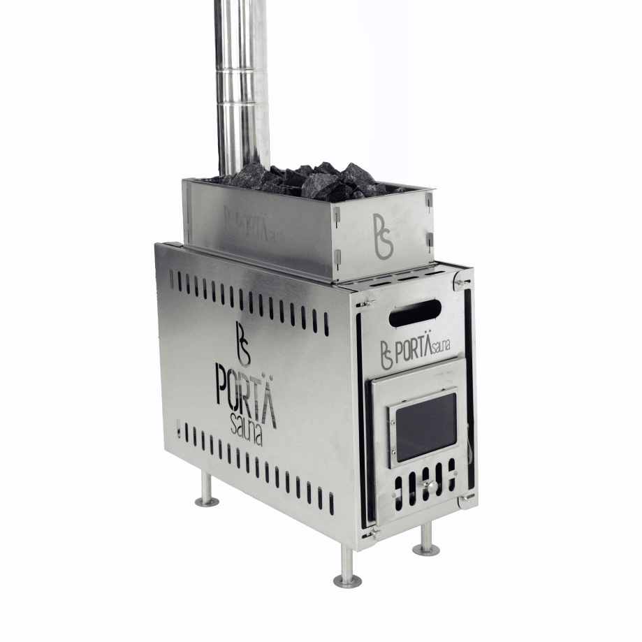 430 Stainless Steel Wood Burning Stove with Rock Box