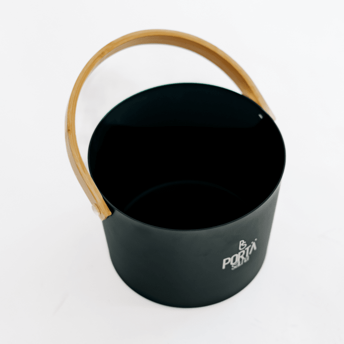 Sauna Bucket and Ladle | Sauna Pail & Ladle | Aluminium & Bamboo