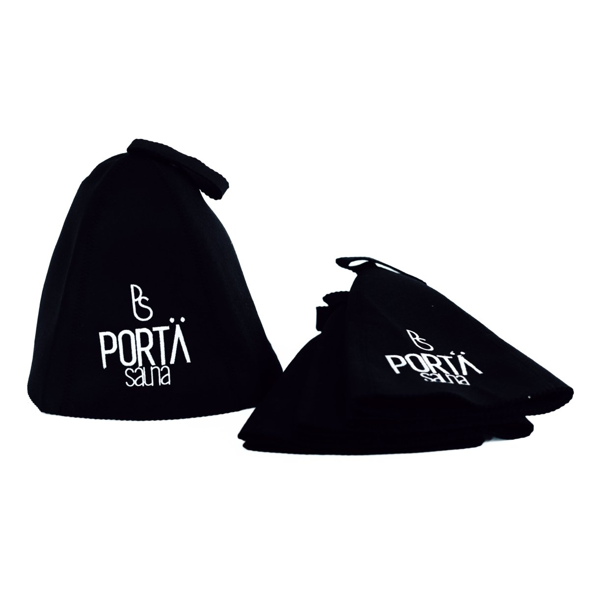 Basic Sauna Hats| Black - 4 Pack