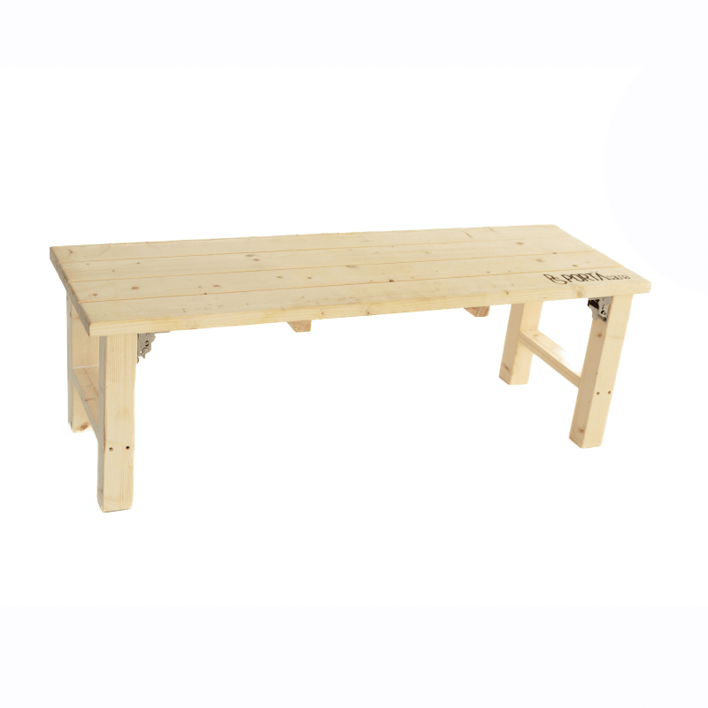 Folding Cedar Sauna Bench | Portable Sauna Seating