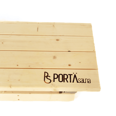 Folding Cedar Sauna Bench | Portable Sauna Seating