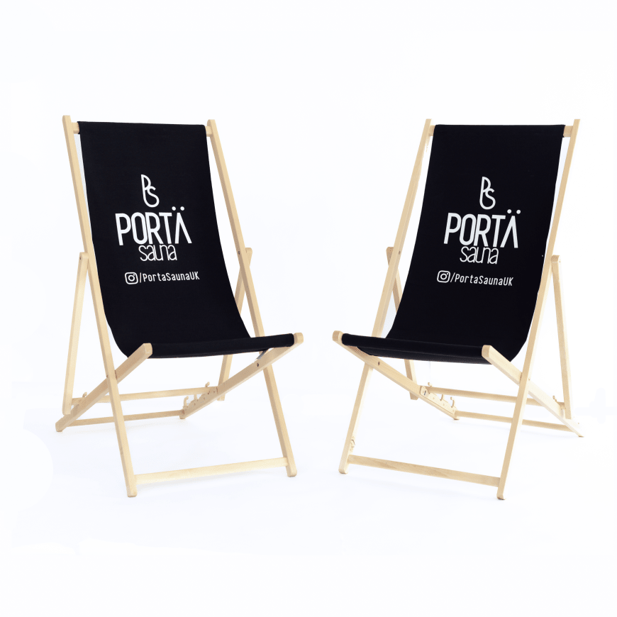 PortaSauna Classic Wooden Deck Chairs | Pair