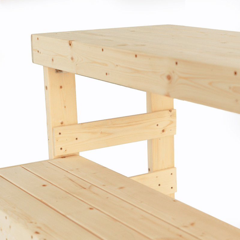 Double Level Cedar Sauna Bench | Two-Tier Portable Seating