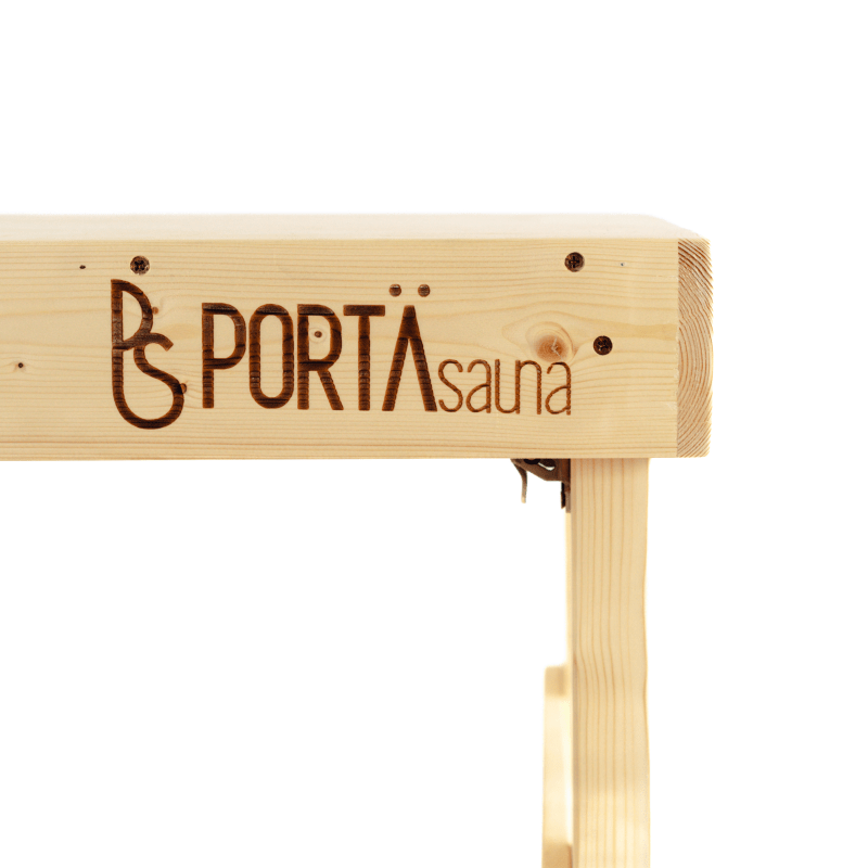 Double Level Cedar Sauna Bench | Two-Tier Portable Seating