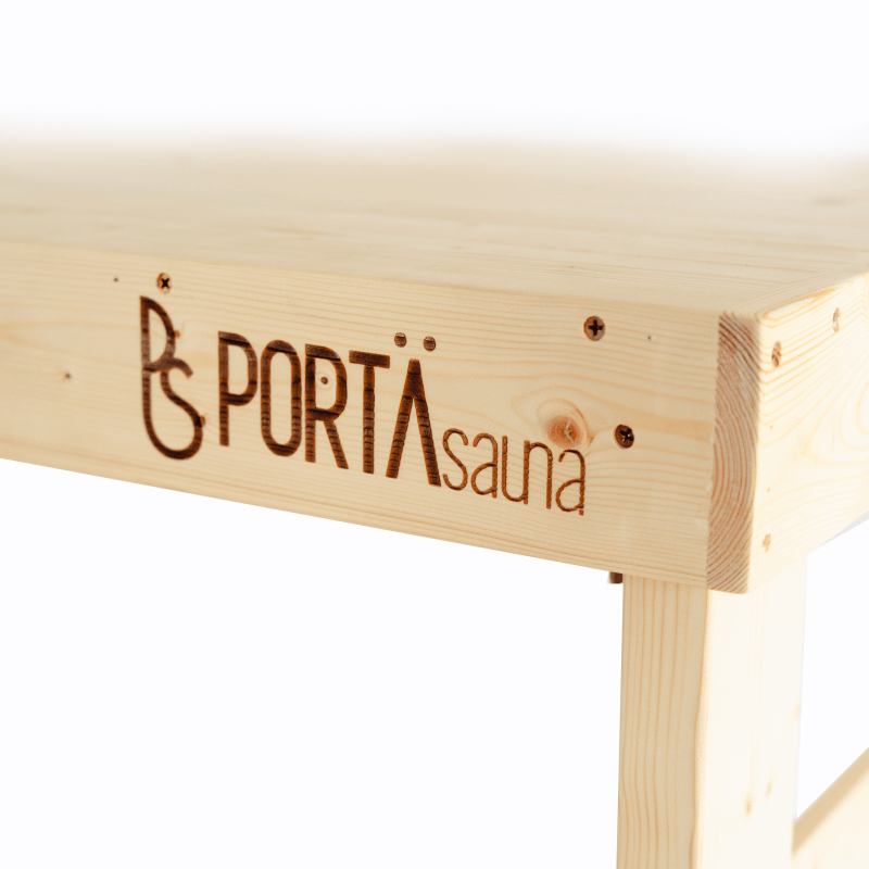 Double Level Cedar Sauna Bench | Two-Tier Portable Seating
