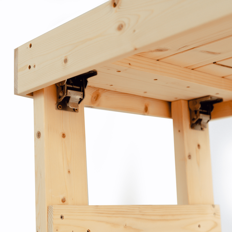 Double Level Cedar Sauna Bench | Two-Tier Portable Seating