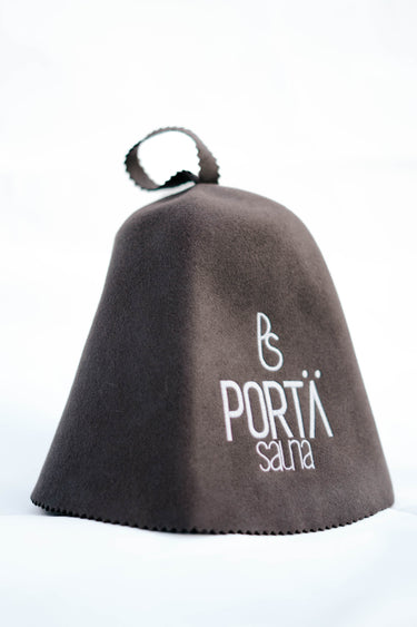 100% Merino Wool Moulded Sauna Hat with Cotton Storage Bag - PortaSauna | The Portable Sauna
