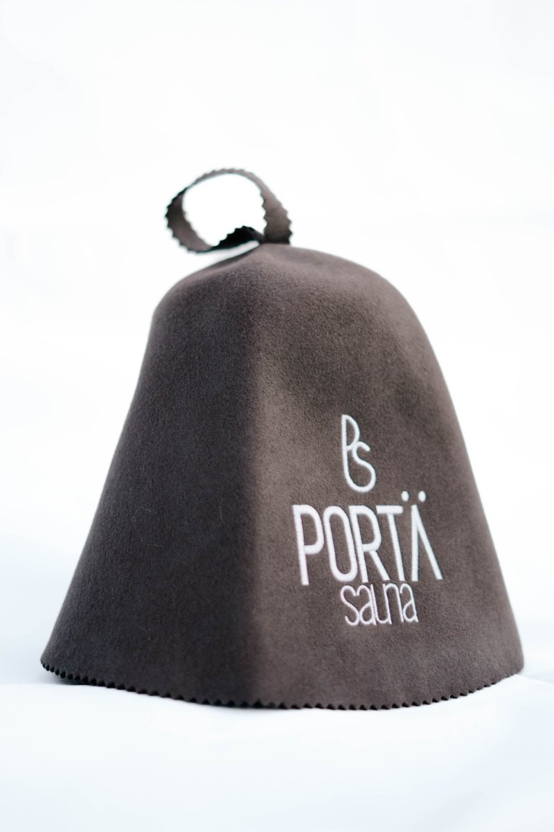 100% Merino Wool Moulded Sauna Hat with Cotton Storage Bag - PortaSauna | The Portable Sauna