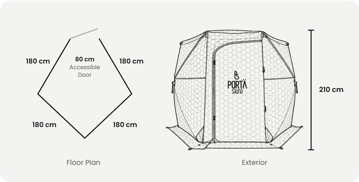 KABIN size guide: floor plan and exterior dimensions