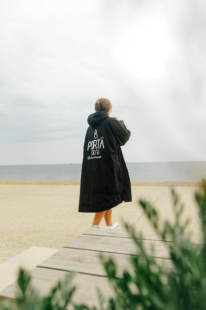PortaSauna Clothing on the beach