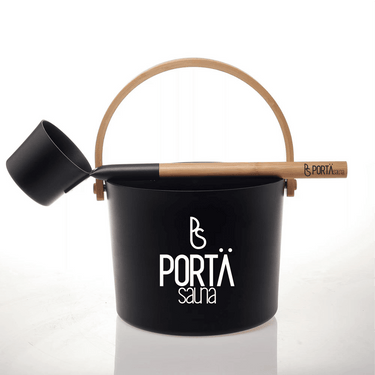 Sauna Bucket and Ladle with Bamboo Handle - Pail & Ladle for Sauna - Bucket for Sauna- PortaSauna | The Portable Sauna